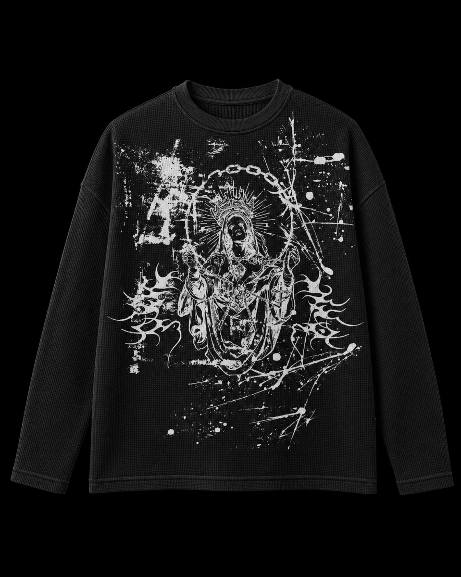 Saint Ruins Waffle Long Sleeve Tee