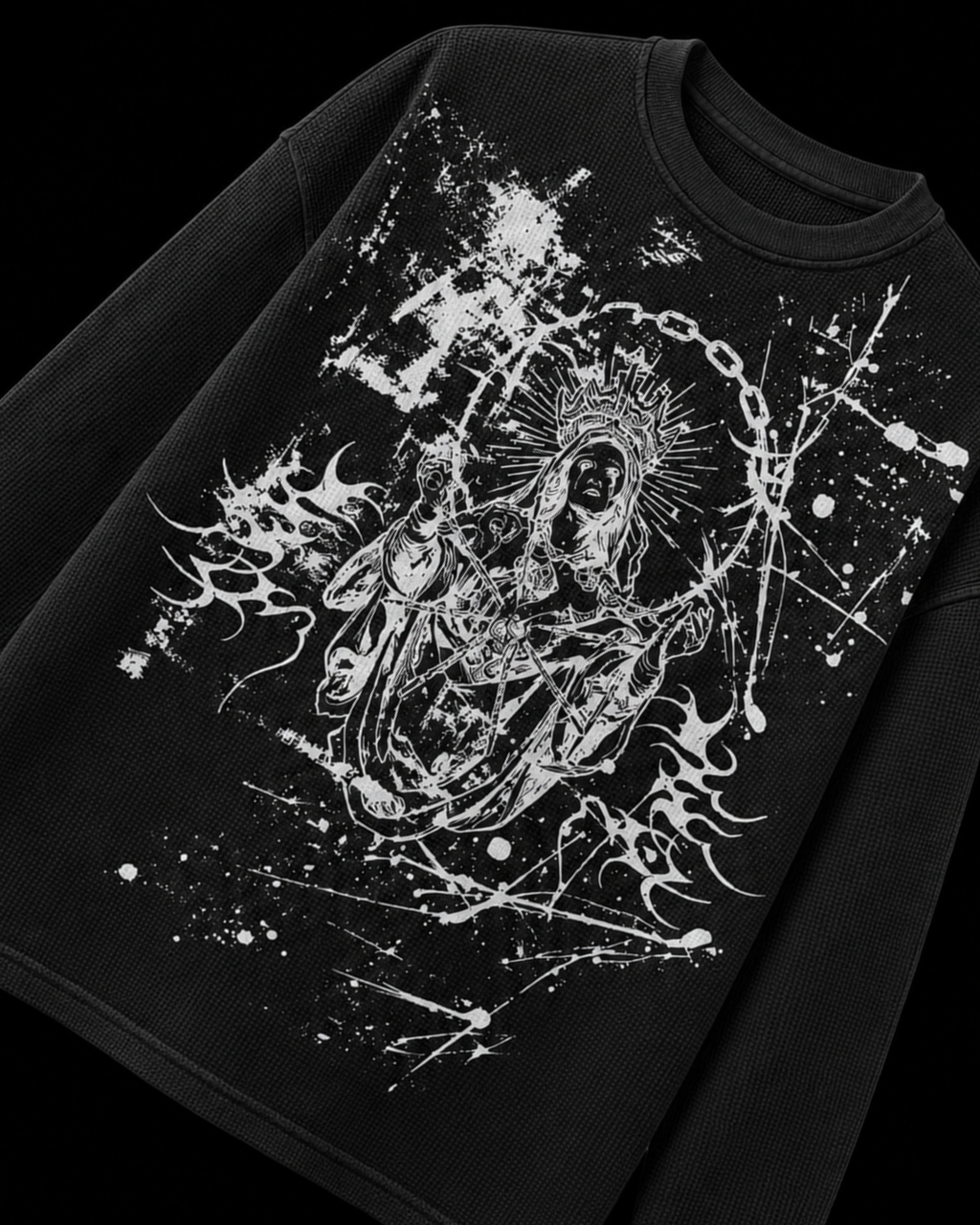 Saint Ruins Waffle Long Sleeve Tee