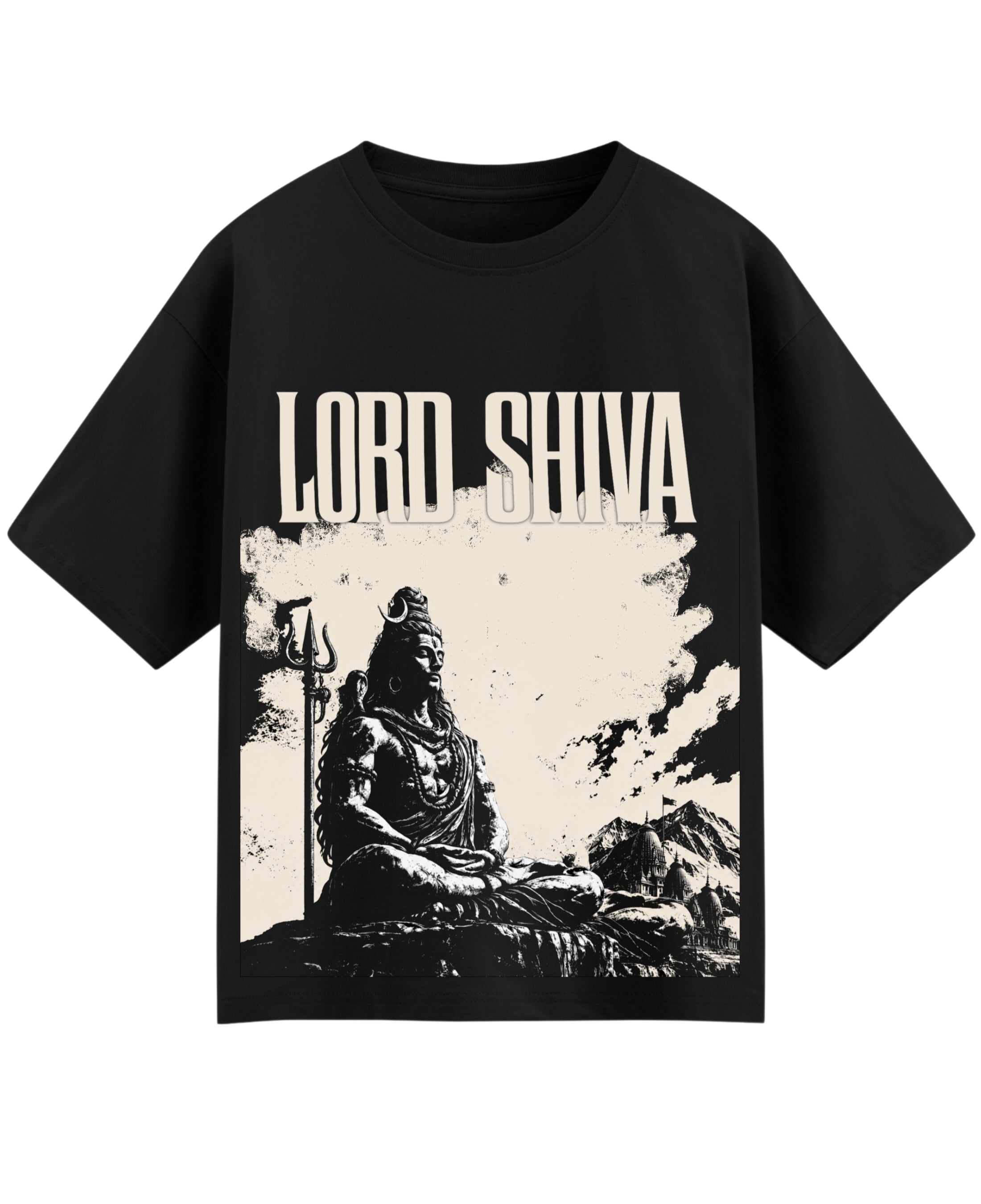 Black Oversized T-shirt Front Design